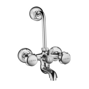 Cera Ocean Wall mixer with bend pipe for overhead shower Quarter Turn